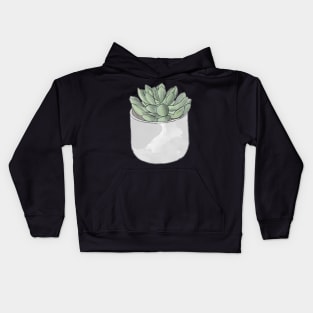 A cute potted succulent Kids Hoodie